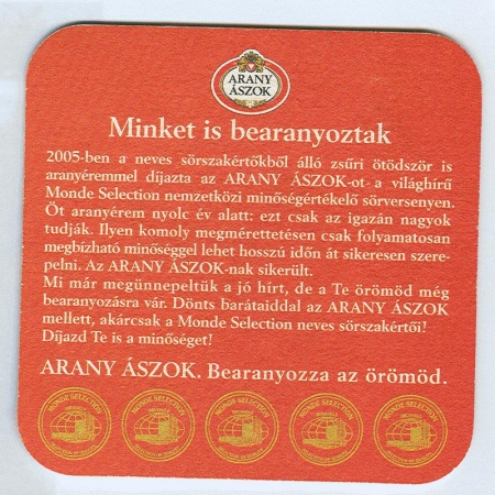 Arany Ászok base verso