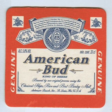 Budweiser   (USA) base frente