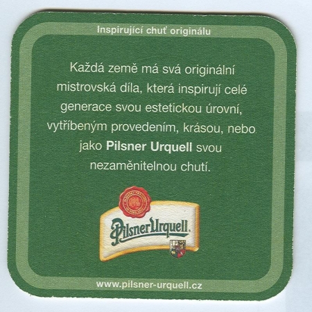 Pilsner Urquell base verso