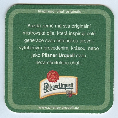 Pilsner Urquell base verso