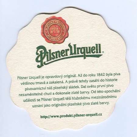 Pilsner Urquell base verso