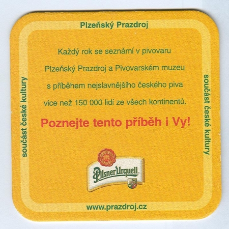 Pilsner Urquell base verso