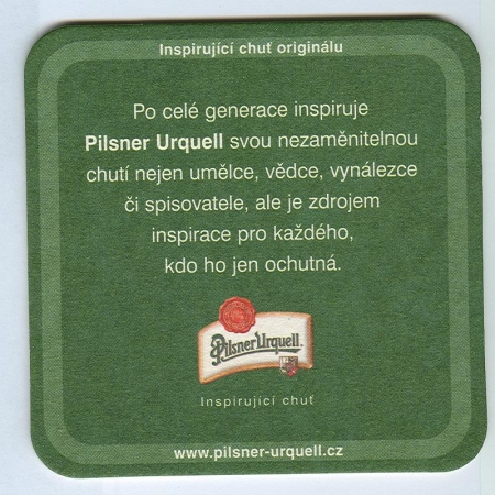 Pilsner Urquell base verso