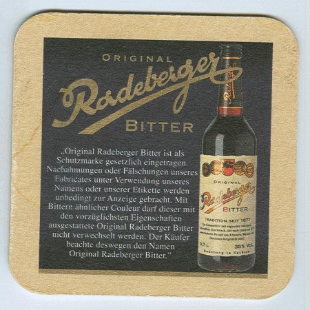 Radeberger base verso