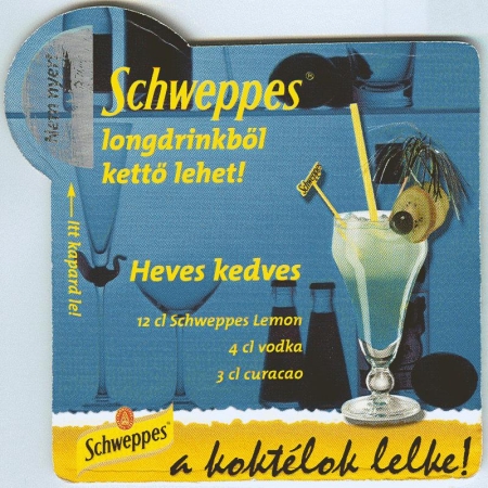 Schweppes base verso